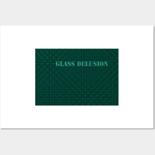 Glass Delusion pattern  - Green Posters and Art